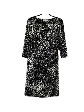 AA STUDIO AA PLUS SIZE 14 BLACK WHITE MIDI DRESS SPRING SUMMER‎